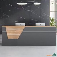 Quầy lễ tân văn phòng 2m4 sang trọng QLT105