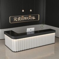 Quầy lễ tân văn phòng chữ L hiện đại QLT103
