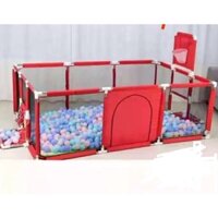 Quây nhà bóng cho bé, Quây cũi kiêm nhà bóng cho bé kích thước 1m2x1m8, khung inox