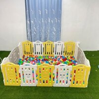 Quây nhựa 1m5x1m9, Quây cũi nhựa nguyên sinh tặng kèm thảm và bóng cho bé XXTXT