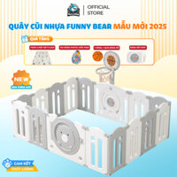 Quây nhựa Funny Bear QN04, Quây Cũi Nhựa Gấp Gọn, Dễ Lắp Đặt, Thiết Kế Khóa Chốt Đảm Bảo An toàn Cho Bé