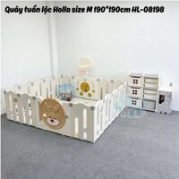 Quây Nhựa Tuần Lộc HOLLA Chính Hãng Kèm Cột Bóng Rổ, Thảm Chống Trượt Và Set Bóng Cho Bé, Quây Nhựa Gấp Gọn Cho Bé