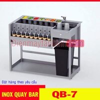 Quầy pha chế Bariste, thùng đá inox bán chè, trà sữa