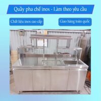 Quầy pha chế inox dài 1800 mm, inox chống rỉ cao cấp, Quầy bar pha chế