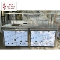 Quầy pha chế inox giá rẻ, quầy trà sữa chà tranh