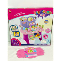 quầy siêu thị kem bánh kẹo có đèn âm thanh