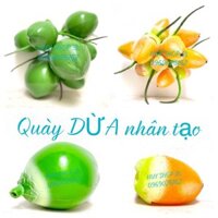 Quày trái DỪA nhân tạo, Trái Cây giả trang trí nhà cửa