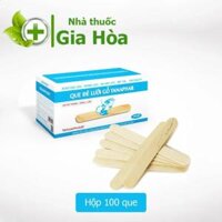 Que đè lưỡi gỗ Tanaphar ( Hộp 100 cái ) - Tiệt trùng và đóng gói từng cái