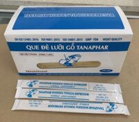 Que Đè Lưỡi Gỗ Tiệt Trùng TANAPHAR Hộp 100 Que