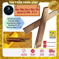 Que Hàn inox Gemini G-308 – Ø 2.5 – Đũa Hàn Inox Kim Tín 2.5mm Chính Hãng
