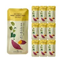 Que khoai lang dưỡng ẩm Hanul 20gx10Pack, Snack nhai hạt dẻ rang