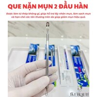 Que nặn mụn spa, cây nặn mụn hai đầu Hàn Quốc