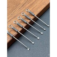 Que ngoáy tai kim loại, thìa ngoáy tai kiểu cũ, thìa làm sạch tai, móc khóa, mặt dây chuyền ngoáy tai, dụng cụ ngoáy tai thủ công