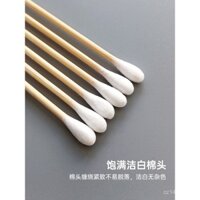 Que tăm bông trang điểm dùng một lần, que tăm bông hai đầu, que làm sạch tai cho studio làm đẹp, que gỗ làm sạch tai cho phụ nữ