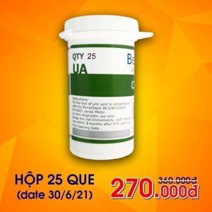 Que thử Acid Uric - Benecheck 3 in 1 (25 que)