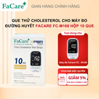 Que Thử Cholesterol {Mỡ Máu} FaCare FC-M168 (HỘP 10 QUE) + Tặng Thêm 10 Kim Chích Máu