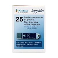 Que thử của  máy đo đường huyết MediSmart Sapphire (hộp 25 que)