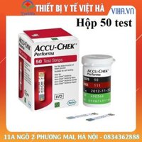 Que thử đường huyết ACCU CHEK Perfoma hộp 25 que chính hãng