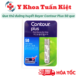 Que thử đường huyết Bayer Contour Plus 50