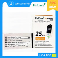 Que thử đường huyết Glucose dành cho máy đo Facare 5 trong 1 FC-M168  - Hộp 25 que thử