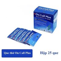 Que Thử Đường Huyết Máy On Call Plus, On Call EZ II - Que Đóng Vỉ Rời (Hộp 25 que)
