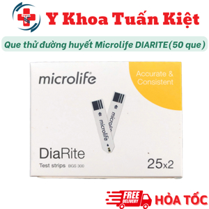 Que thử đường huyết Microlife DiaRite BGM (Hộp 50 que)