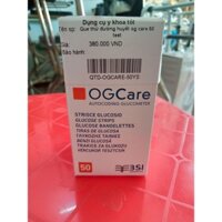 Que thử đường huyết OGcare 50 que/hộp