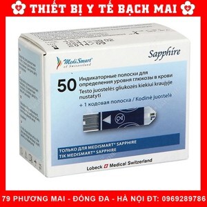 Que thử đường huyết MediSmart Sapphire (50 que)