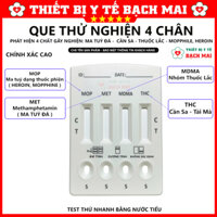 Que Thử Ma Tuý 4 Chân - Test Nhanh 4 Chất Gây Nghiện Bằng Nước Tiểu