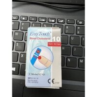 Que thử mỡ máu 10 test/hộp , cholesterol cho máy đo Easy Touch GCU