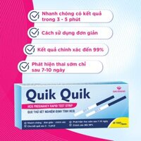 Que Thử Thai Quik Quik Dân Khang Hiệu Quả, Nhanh Chóng, Đơn Giản, Tiện Lợi, Chính Xác - Hộp 1 bộ