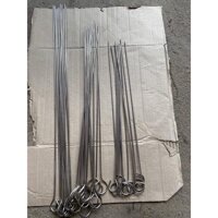 Que xiên thịt nướng ,gà nướng, hải sản nướng bằng inox không rỉ 50cm, 60cm,70cm - Trắng inox,Dài 60cm