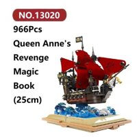 ✨Queen Anne Tàu cướp biển Sách Ma Thuật Đồ Chơi Lắp Ráp Mô Hình 966Chi Tiết Meiji Ship Lắp Ghép Xếp Hình