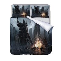 Queen Bedding Sets Monster Bedding Quilt Duvet Cover with Zipper Closure for Girls Ultra Soft Microfiber 140x200cm