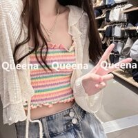 Queena  áo cardigan áo khoác cardigan Thời trang hàn quốc  Độc đáo Comfortable Thoải mái Phong cách A92K022 36Z230909