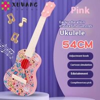 Quentin Đồ chơi đàn Guitar trẻ em, Đồ chơi đàn Ukulele mô phỏng 4 dây có thể chơi được, Nhạc cụ có dây có thể điều chỉnh Núm dây động vật Đồ chơi nhạc cụ cổ điển Trò chơi ngoài trời