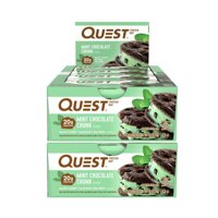 Quest Nutrition Protein Bar Mint Choco Chunk. Low Carb Meal Replacement Bar with 20 Gram Protein. High Fiber, Gluten-Free (24 Count)