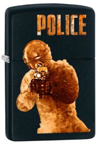 Quẹt Zippo Cảnh sát Mỹ POLICE - Made in USA.