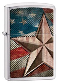 Quẹt Zippo cờ Mỹ Star On American Flag - Made in USA