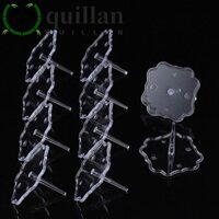 Quillan 100 Chân Đế Trang Trí Bánh, Đế Bánh Nướng Bánh Bằng Nhựa Không Chạm, Bền Trong Suốt Thực Tế Chocolate Trang Trí Tiệc Sinh Nhật