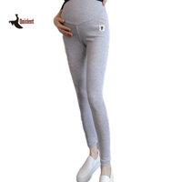 QUIXLENT Quần legging bà bầu eo cao Hỗ trợ bụng dài đến mắt cá chân Quần in hình mèo có thể điều chỉnh qua
