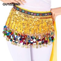 Qutzzmnd Thắt lưng khiêu vũ bụng, Khăn quàng cổ tua rua tua rua, Sáng bóng cho Thái Lan / Ấn Độ / Ả Rập Váy khiêu vũ đính đá nữ