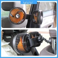 Quu 12V 24V 360 Độ Tất Cả Các Đường Có Thể Điều Chỉnh Ô Tô Tự Động Làm Mát Không Khí Quạt Hai Đầu