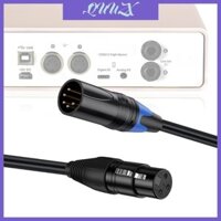 Quu 3 Pin Đến 5 Pin Cáp Ngắn Nam Nữ XLR Dây Âm Thanh XLR3P Sang XLR5P Kết Nối Dây Dây Cho Đèn Sân Khấu