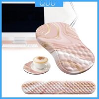 Quu Bộ 3 Giảm Đau Cổ Tay Miếng Lót Chuột Mousepad Cho Chuột Bàn Phím Cốc