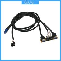 Quu Cáp PC Máy Tính Cho Ốp Lưng PCB Mặt Trước USB3 0 + USB2 0 Cổng Vô Tuyến Mic Bo Mạch Chủ Kết Nối I O Ban Bên Trong