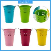 Quu Sắt Xô Chậu Hoa Vintage Hoa Bình Kim Loại Xô Chậu Cây Mini Chậu Hoa Vintage Xô Han