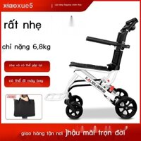 Quy trình Đức  Xe lăn người già gấp gọn máy bay du lịch siêu nhẹ tay ga mini ghế đẩy nhỏ