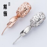 ✨Quyến Rũ Khuyến Nghị Nam Bóng Nữ Phụ Kiện Khóa S925 Bạc Mặt Dây Chuyền Khóa Hạt Hướng Dương Khóa Đầu Ngọc Pha Lê Kẹp Khóa 25.3.19