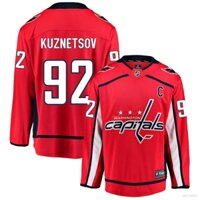 Qy NHL Washington Áo Thun Thể Thao Tay Dài In Hình Cầu Thủ Kuznetsov Kích Thước Lớn Cho Fan Hockey